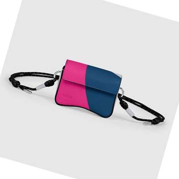 Sac Mini Ecco CIRCULAR PATCH PINCH Homme Bleu Rose | FR 747ZUT